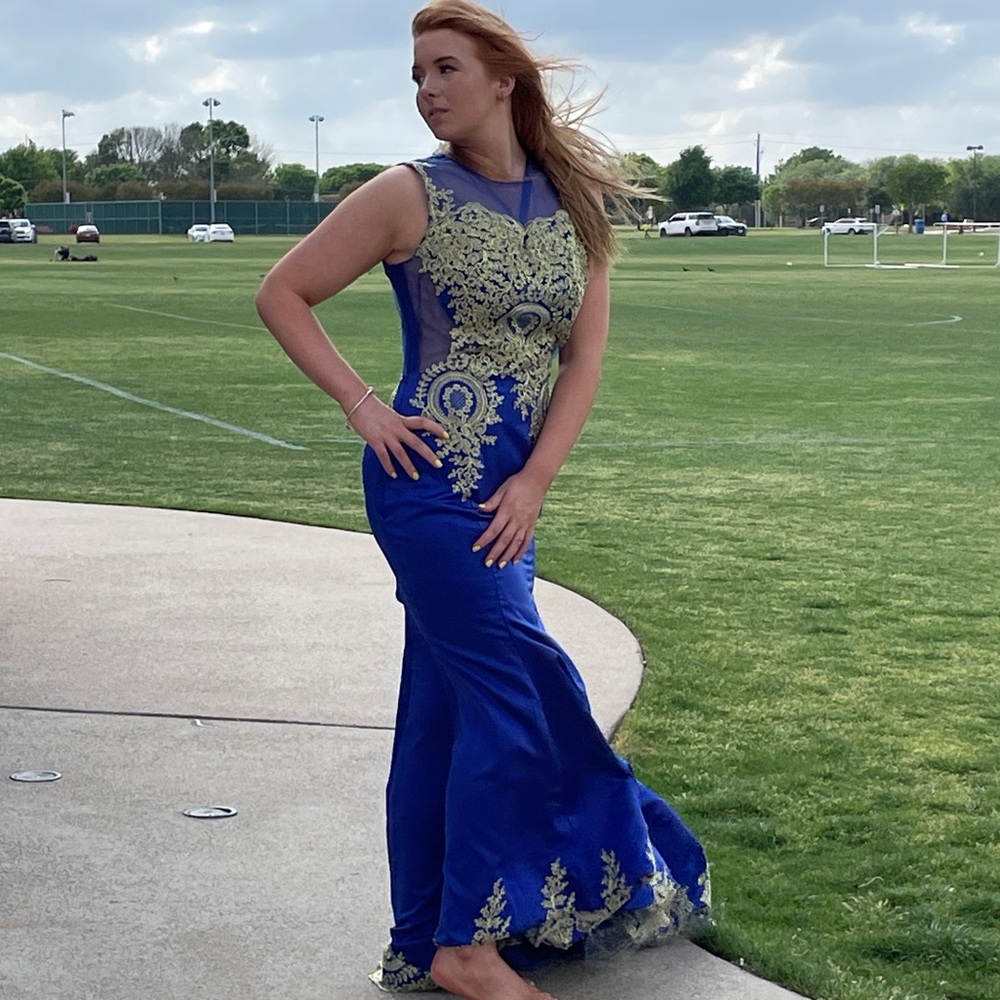 Long Blue Formal Dress